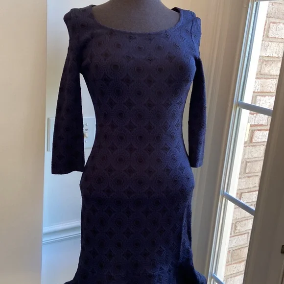 St.John Black Label Trumpet Hemline Dress